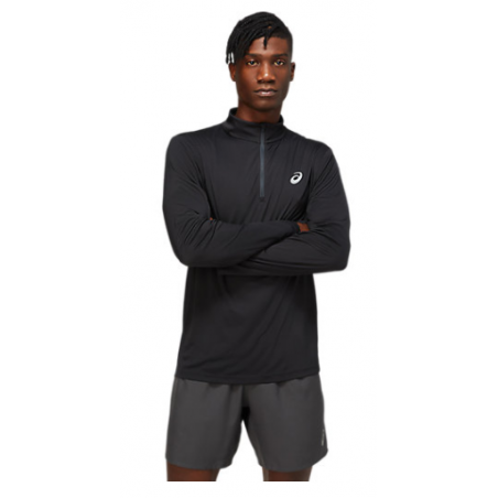 achat T-shirt manche longue Asics Homme CORE LS 1/2 ZIP Noir face