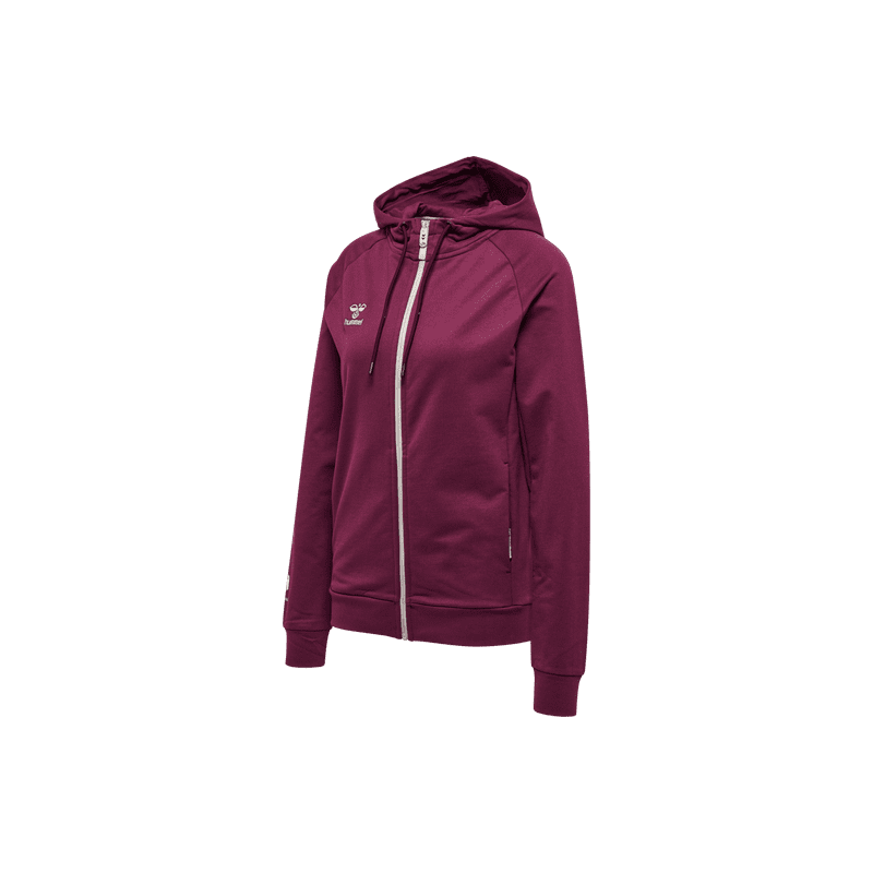 Achat vêtements sweat zippé femme Hummel MOVE GRID COT. ZIP HOODIE orienté