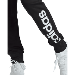 Achat Jogging Adidas Homme en molleton fuselé à logo ESSENTIALS Noir détail logo