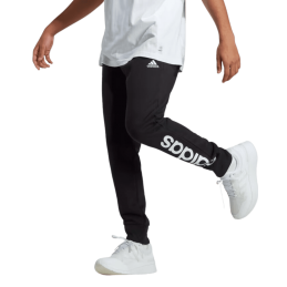 Achat Jogging Adidas Homme en molleton fuselé à logo ESSENTIALS Noir face porté