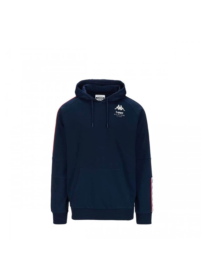 achat Sweat à capuche KAPPA Homme BWT Alpine F1 2024 Bleu marine face