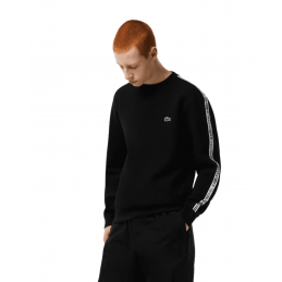 achat Sweatshirt à capuche Lacoste Homme classic fit Noir porté ensemble