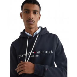achat Sweatshirt à capuche Tommy Hilfiger Homme à logo Bleu détails
