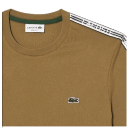 achat T-shirt LACOSTE homme REGULAR FIT marron logo