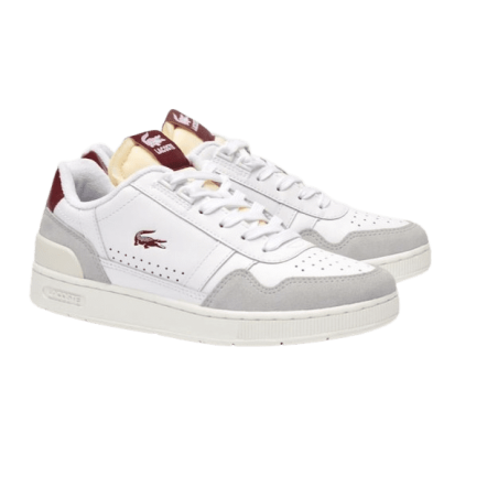 achat Sneakers LACOSTE femme T-CLIP blanc face