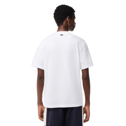 achat T-shirt LACOSTE homme RELAXED FIT blanc dos
