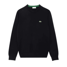 achat Pull LACOSTE homme COL ROND noir face