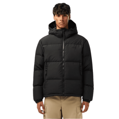 achat Doudoune LACOSTE homme DÉPERLANTE noir porté