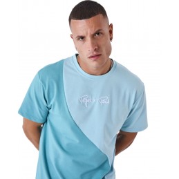 achat T-shirt bicolore Project x Paris Homme Bleu turquoise haut