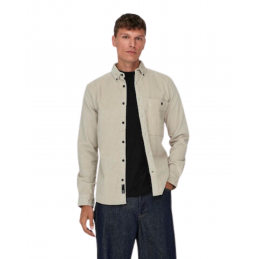 achat Surchemise Only & Sons Homme ONSNEWTERRY Beige tenue