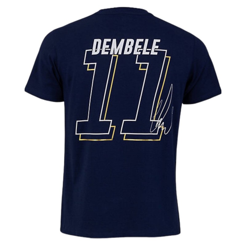 Tee-shirt de football FFF Adulte Equipe de France Dembélé Bleu