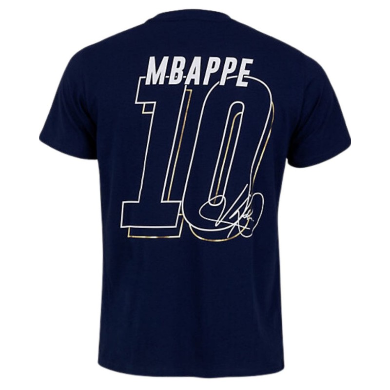 Tee-shirt de football FFF Adulte Equipe de France Mbappé Bleu