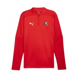 Haut d'entraînement 1/4 ZIP Puma Homme Stade Rennais SRFC Rouge