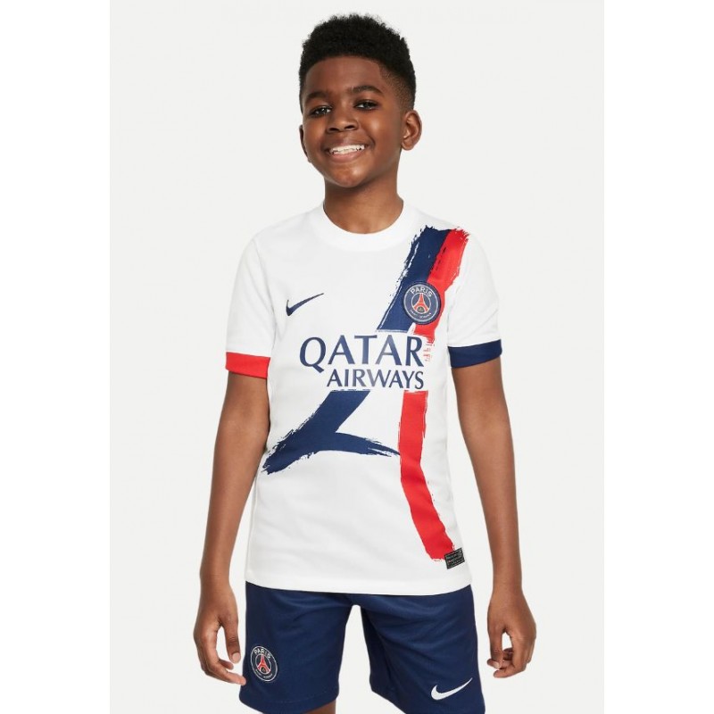 Maillot du PSG Extérieur Nike Enfant 2024-2025 Replica Blanc