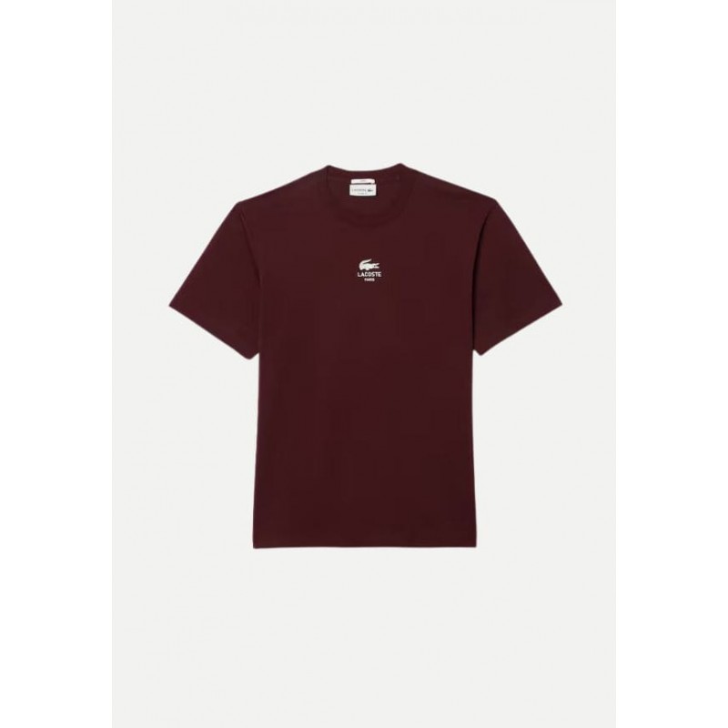 T-shirt coton imprimé signature Lacoste Homme