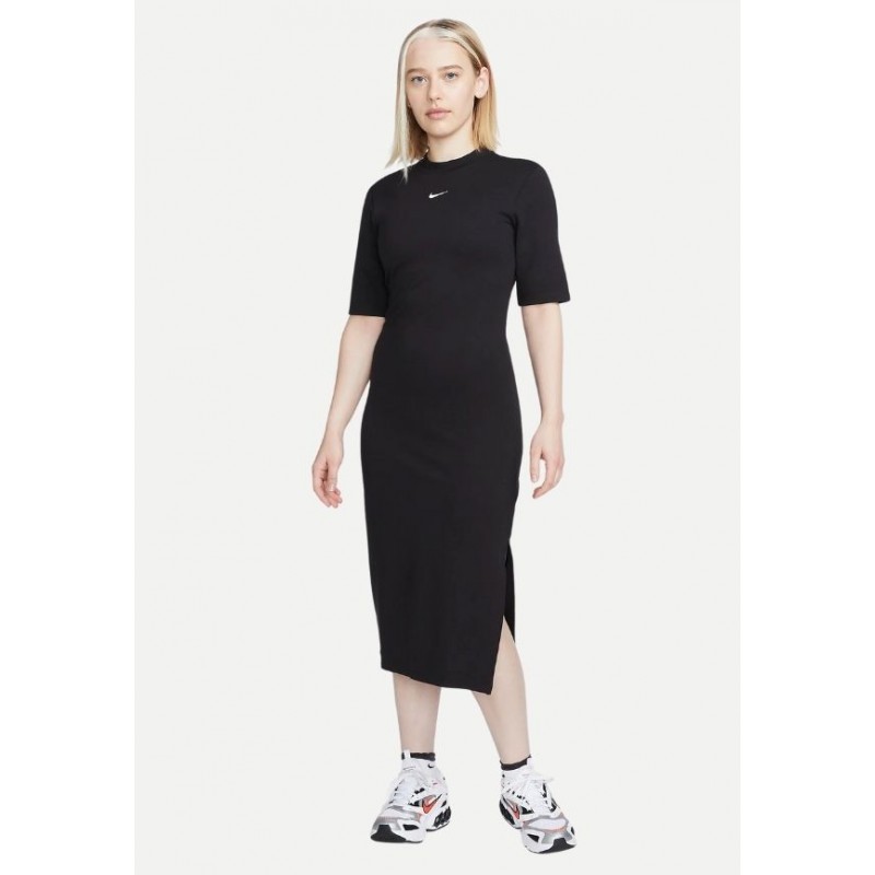 Robe midi Nike Femme ESSENTIAL Noire