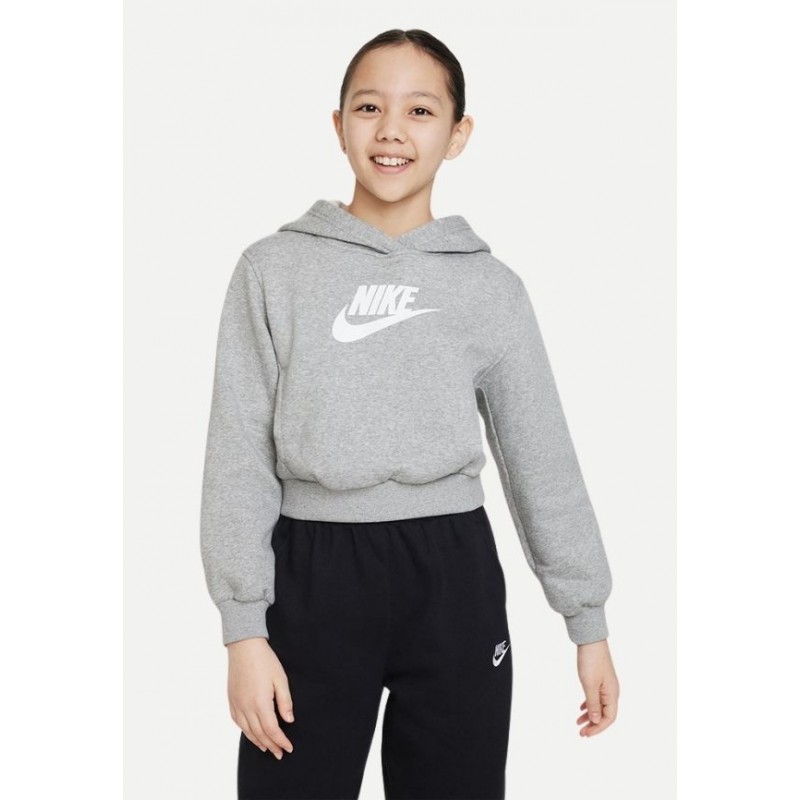 Sweat à capuche court Nike Enfant CLUB FLEECE Gris