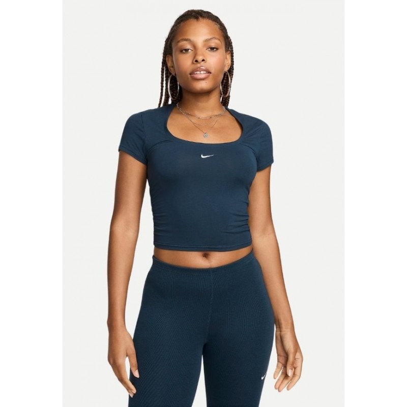 Haut de sport court Nike Femme CHILL Bleu