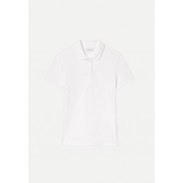 Polo LACOSTE femme SLIM FIT blanc