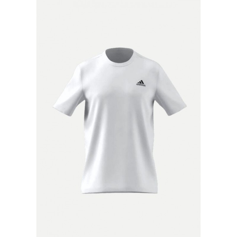 T-shirt Adidas Homme en Jersey à petit logo ESSENTIALS Blanc