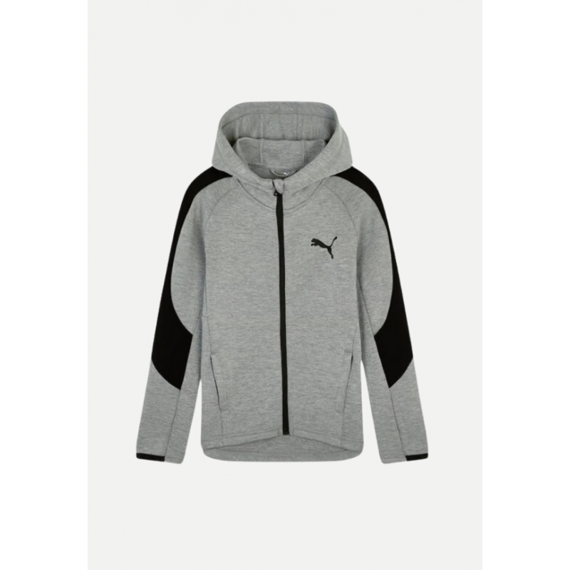 Sweat à capuche zippé Puma Enfant EVS CR FZ Gris