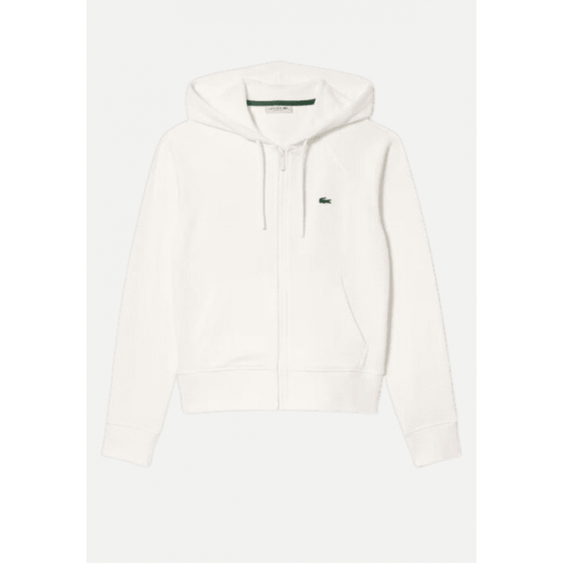 Veste zippée LACOSTE Femme JOGGER Blanche