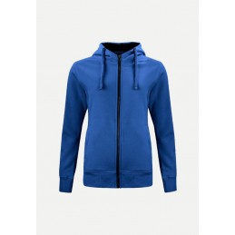 Sweat zippé à capuche femme Clique CLASSIC bleu royal