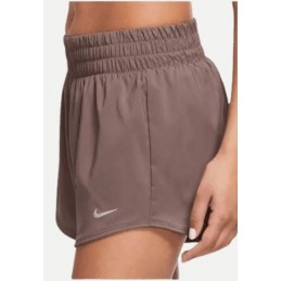 Short NIKE femme W NK ONE DF MR 3IN BR marron